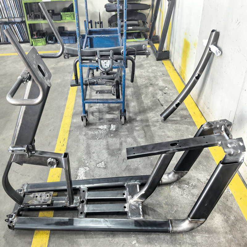 CNC Drilling and Tapping on Spinning Bike Metal Frame.jpg