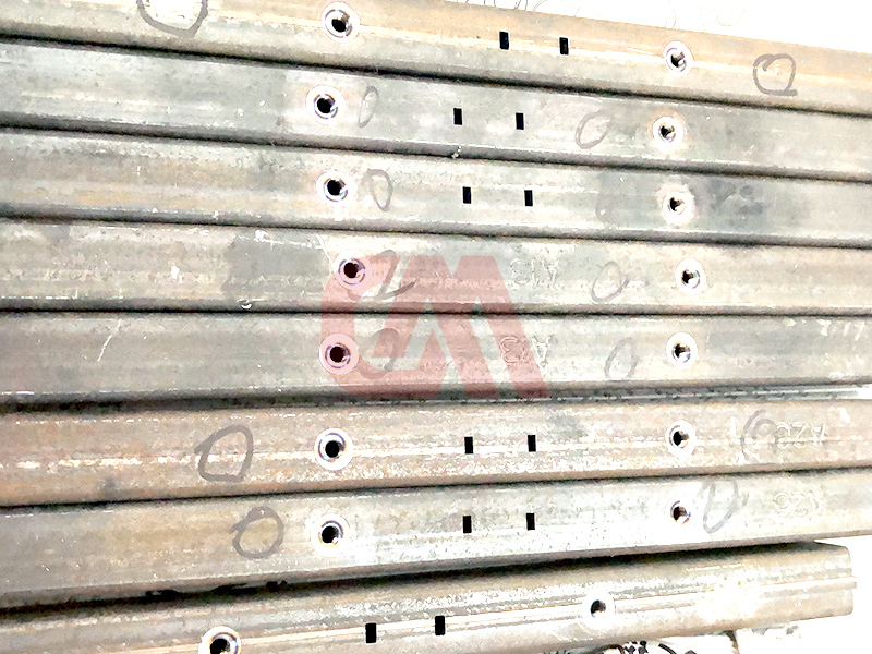 Thermal friction drilling and tapping of carbon steel square tubes for the fitness equipment industry..jpg