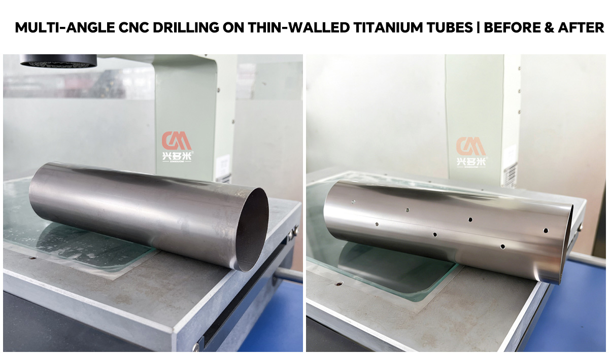 Multi-Angle CNC Drilling on Thin-Walled Titanium Tubes-Before & After.jpg