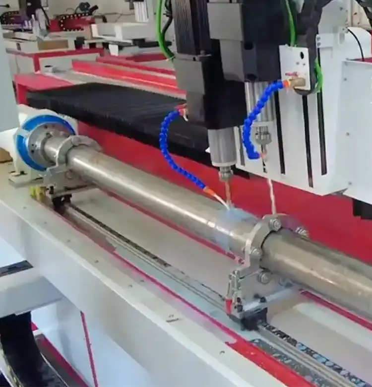 DNC-7003DT(R1) 4-axis CNC pipe drilling tapping machine on oil stator tube