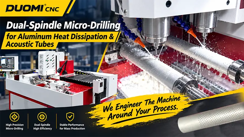 Dual-Spindle Micro-Drilling for Aluminum Tubing Heat Dissipation Holes