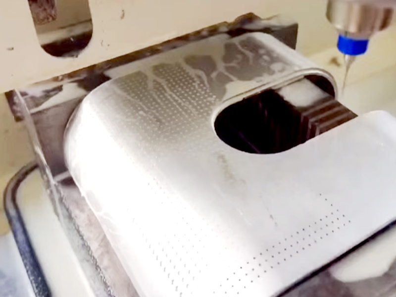 Drilling holes in metal stainless steel cover