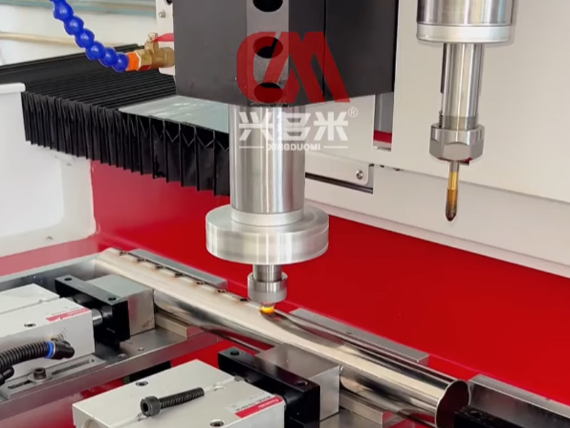 Flow friction drilling and tapping of stainless steel round pipes