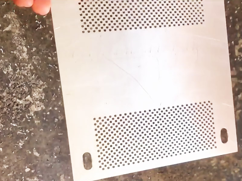Drilling holes in stainless steel sheets