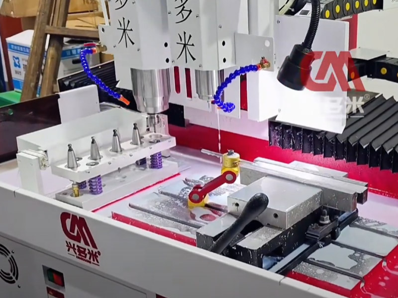 Automatic tool change drilling, milling and chamfering process of aluminum product small hole drilling