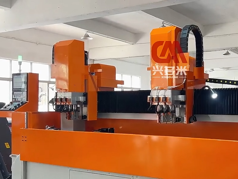 Round steel square steel structural steel four-axis CNC drilling and tapping machine