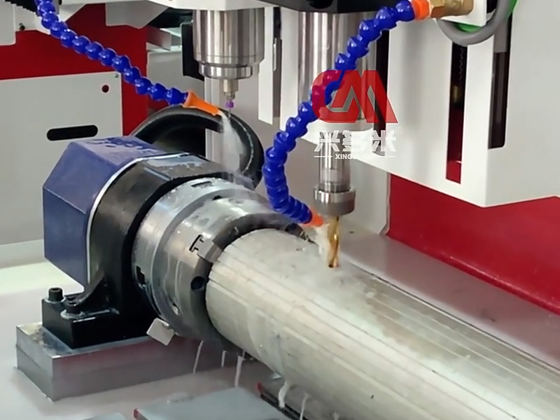 Large diameter metal pipe CNC drilling and tapping machine