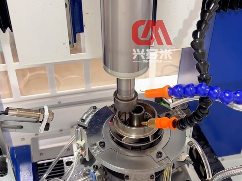 Multi-angle drilling of impellers for petroleum equipment parts