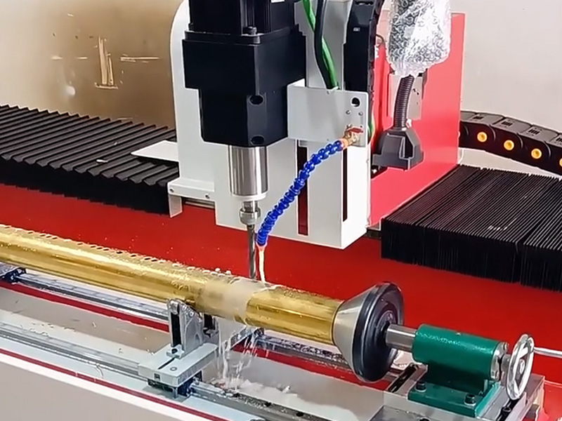 Large diameter round brass tube 360 degree CNC drilling machine