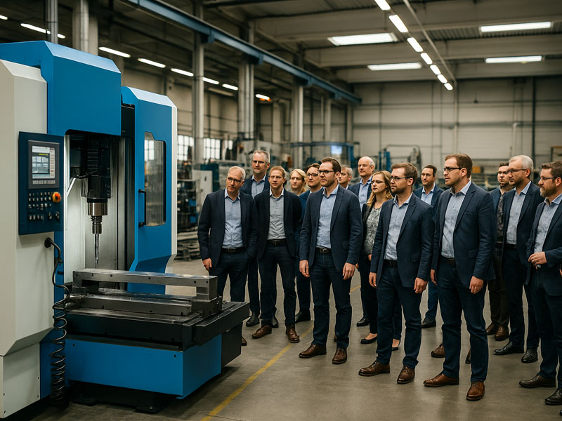 Foreign Clients Visit DUOMI CNC for Business Negotiation and Facility Tour on CNC Drilling Equipment