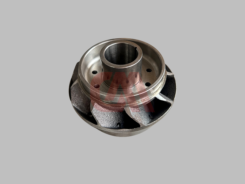 The impeller of petroleum equipment components is machined using a 5-axis CNC drilling and tapping process.