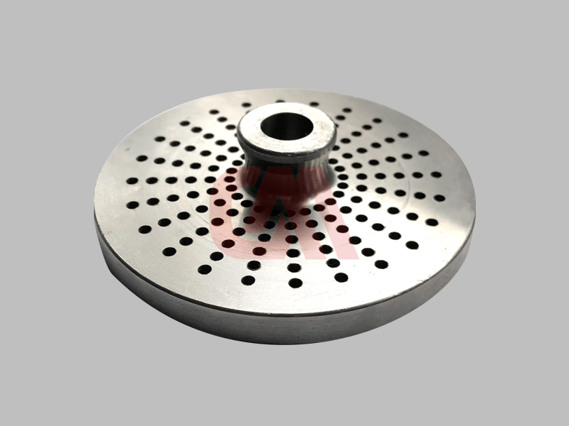 CNC Drilling Machine for Extrusion Holes in Stainless Steel Discs